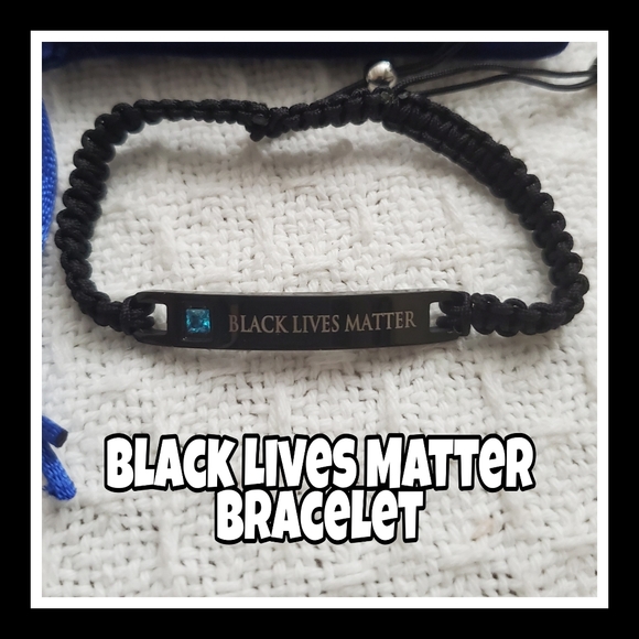 NWT BLM BLACK LIVES MATTER CUSTOM STAINLESS STEEL ADJUSTABLE BRACELET UNISEX - Picture 3 of 7